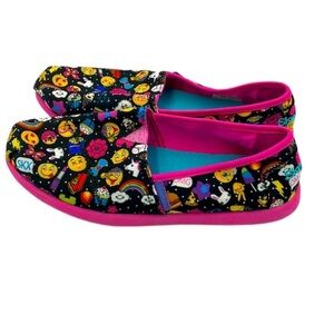 Skechers Memory Foam Gel-Infused Emoji Slip On Shoe Girl SZ 3 Casual Bobs